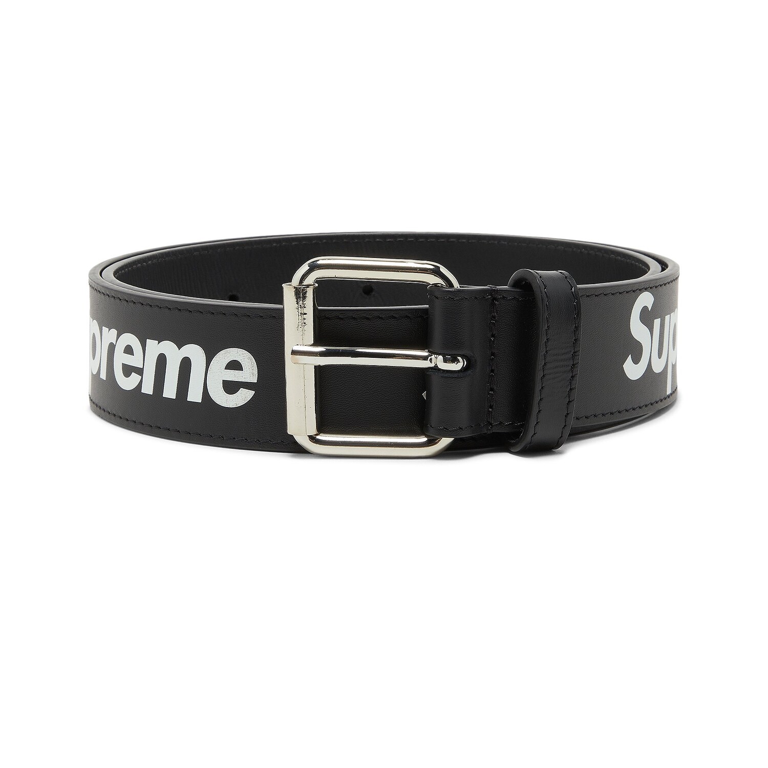 

Кожаный ремень Supreme с повтором, цвет Черный