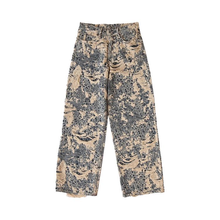 

Джинсы Acne Studios 1981 Fit Denim Distressed Monogram Jeans, Mid Blue