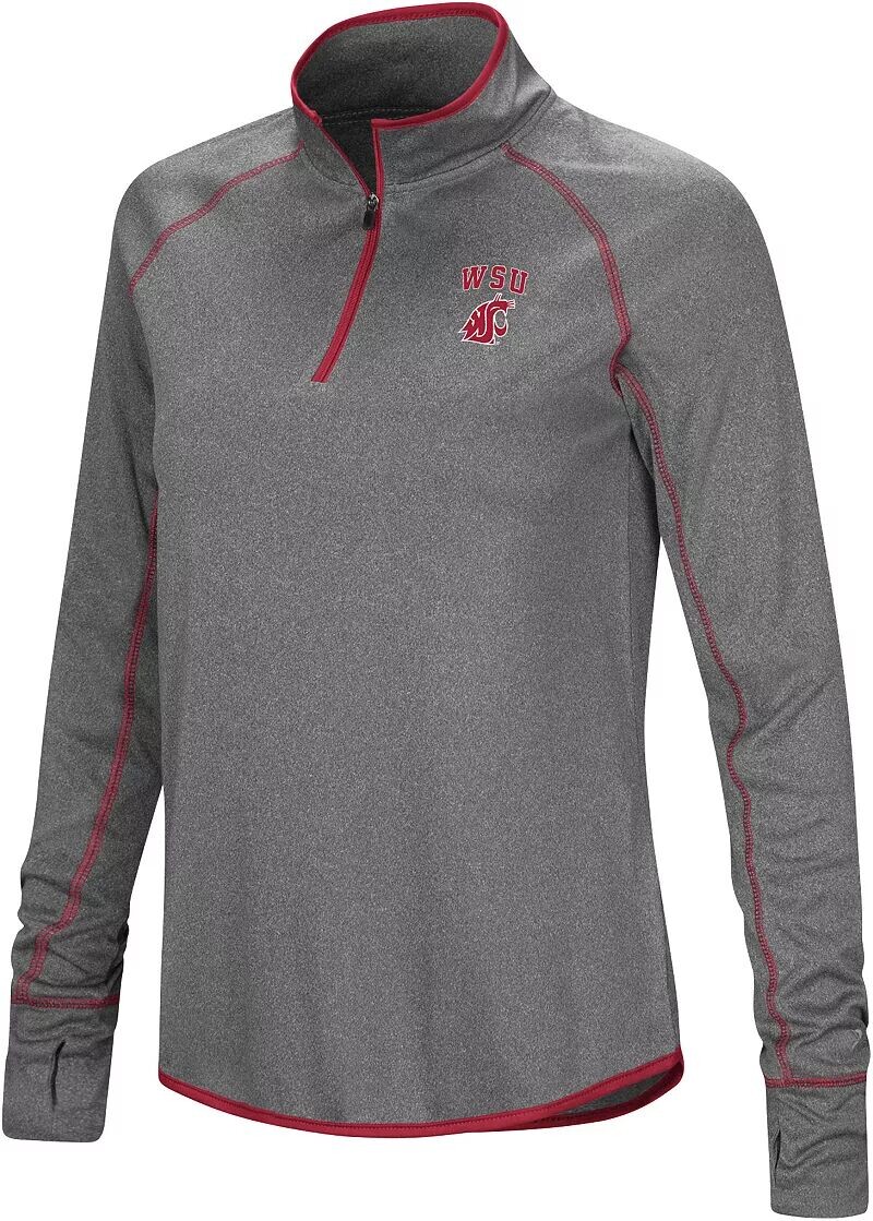 

Colosseum Женский пуловер Washington State Cougars Heather Charcoal с молнией