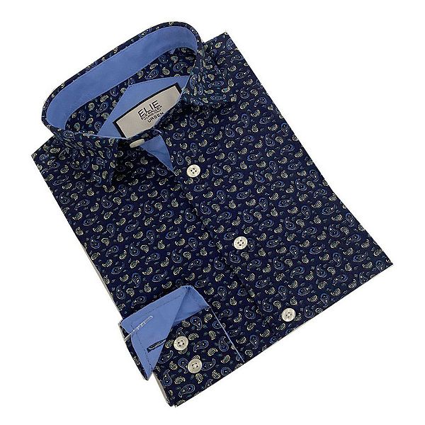 Мальчиковая рубашка с коротким рукавом slim fit в стиле пейсли Elie Balleh — фото 2