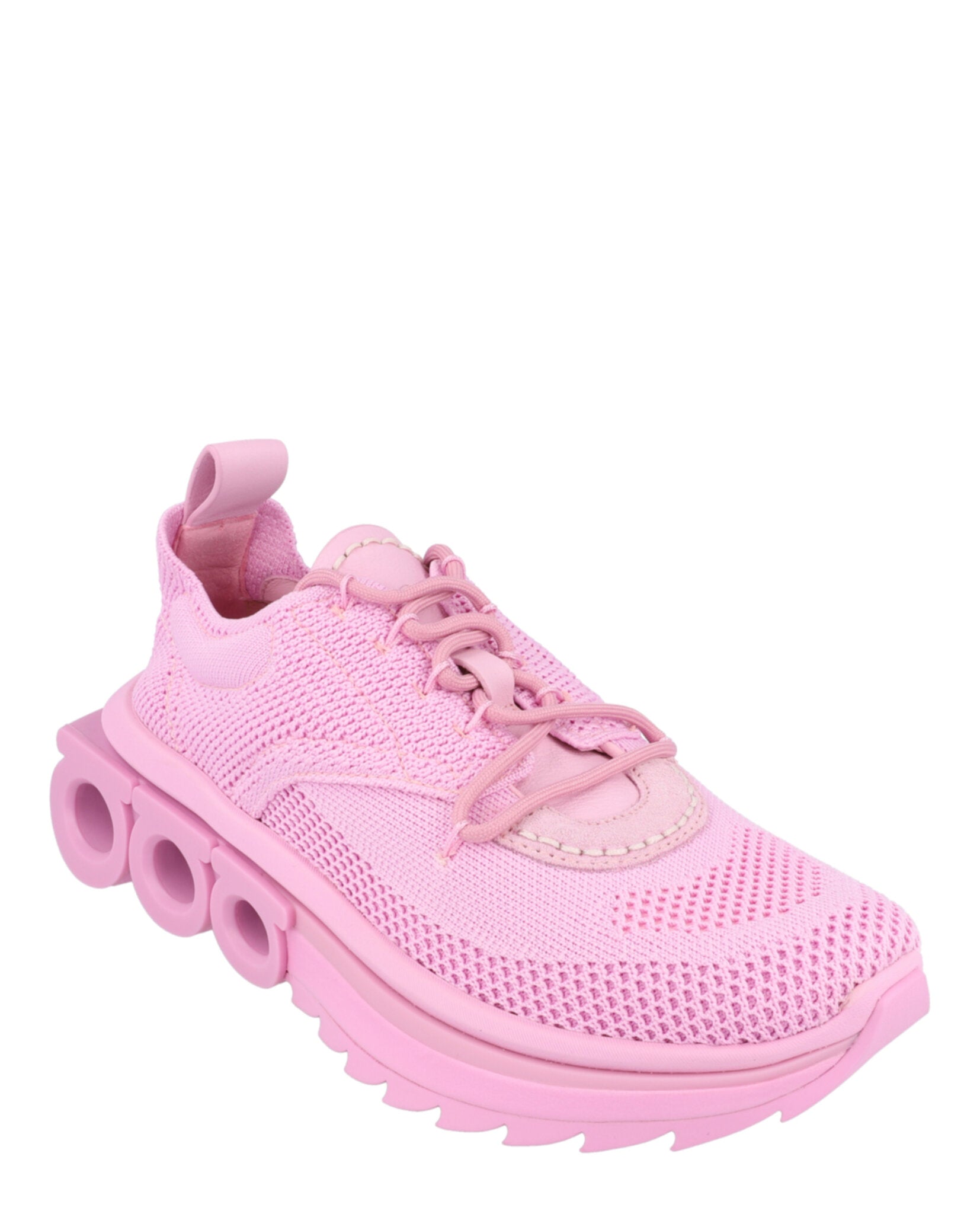 Nima Knit Sneakers - Кроссовки Nima Knit Salvatore Ferragamo, розовый — фото 2