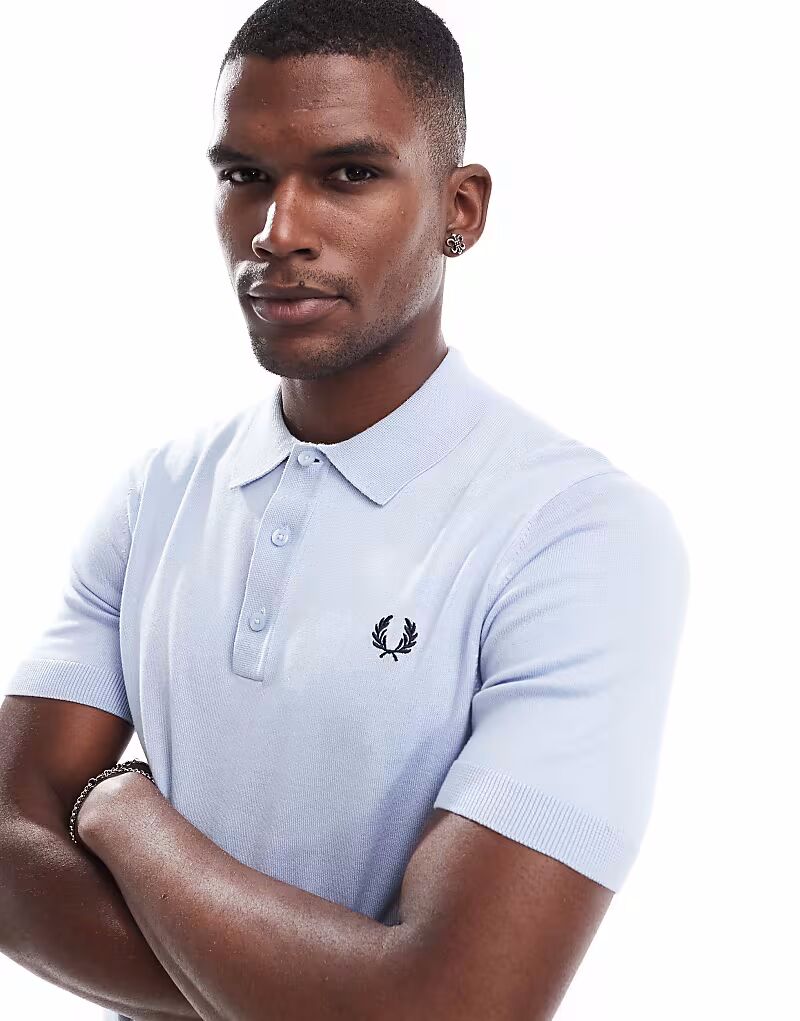 

Трикотажное поло Fred Perry светло-голубого цвета