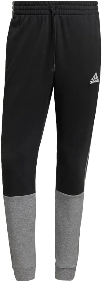 Мужские брюки Adidas Essentials Melange French Terry, цвет Legend Ink/Legend Ink Metallic, черный — фото 2