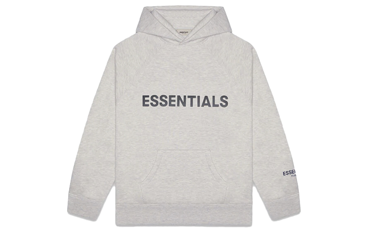 

Толстовка с капюшоном и 3D силиконовым апплике Fear Of God Essentials, цвет Dark Oatmeal Heather
