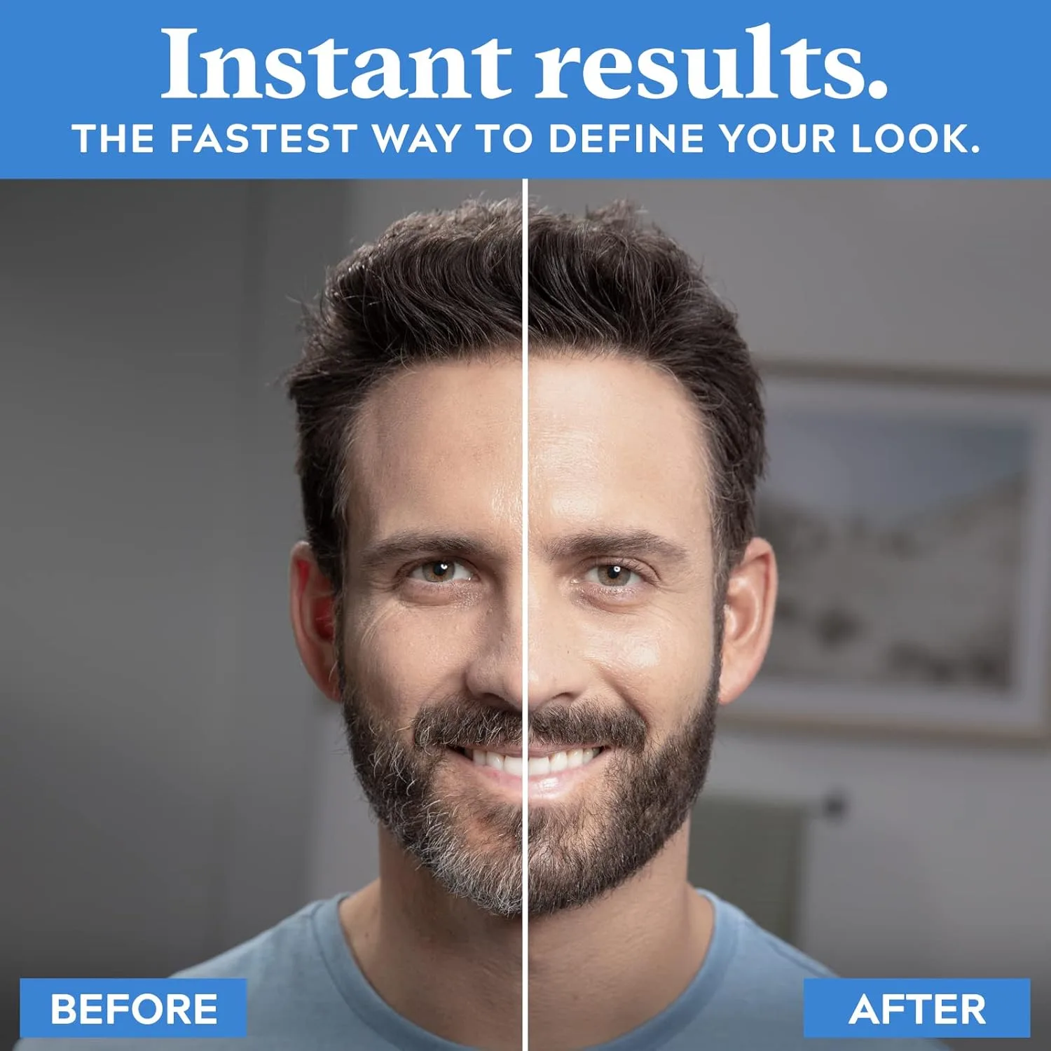 Временная краска для бороды и бровей Just for Men 1-Day, для придания густоты и легкого нанесения с помощью расчески. Легко наносится без смешивания с помощью аппликатора-расчески., Black — фото 3
