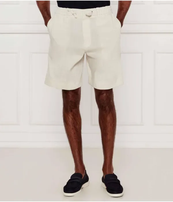 Льняные шорты P-Peter-RDS-S-WG-252 relaxed fit Boss, экрю