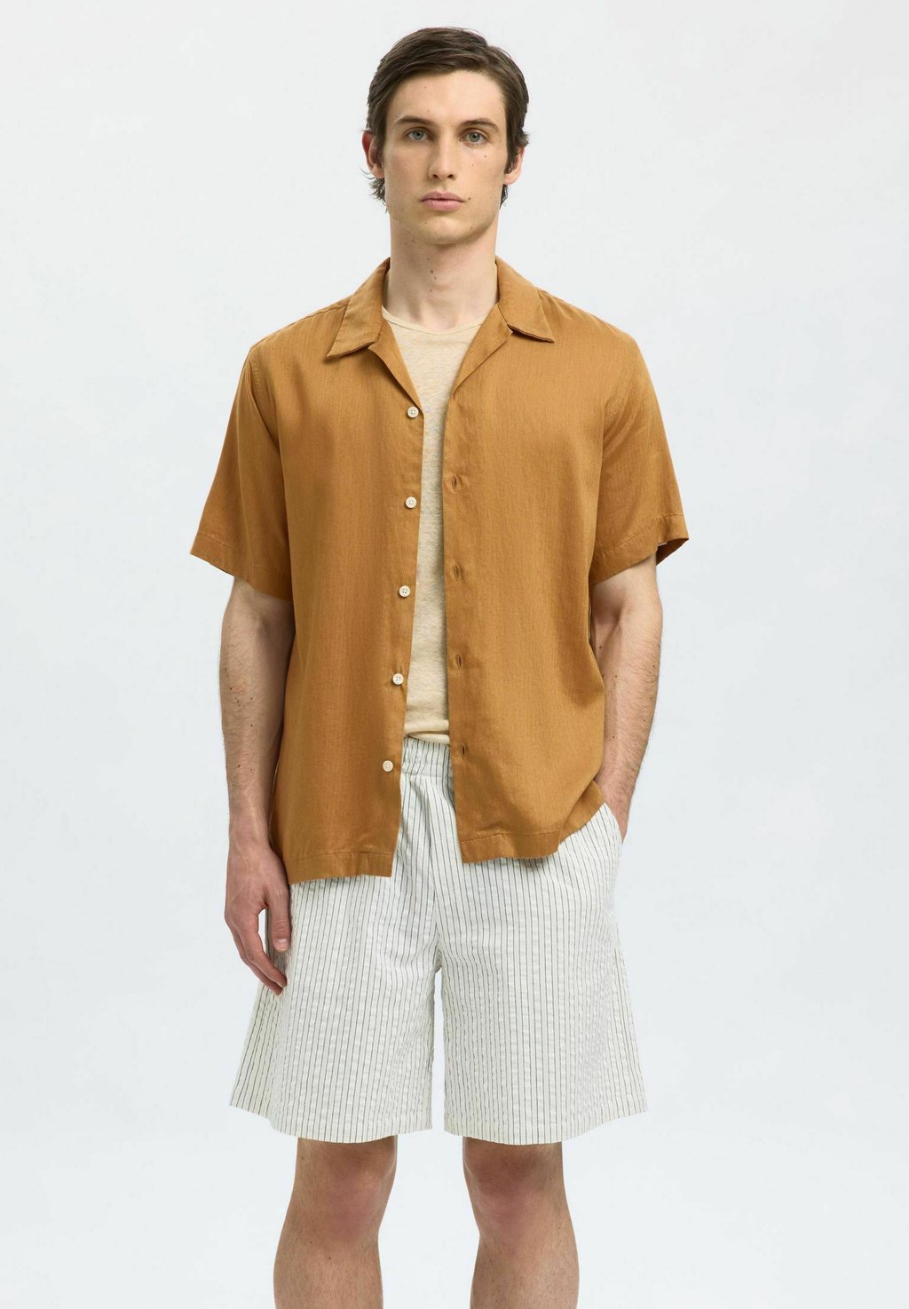 

Рубашка KURZARM Selected Homme, коричневый