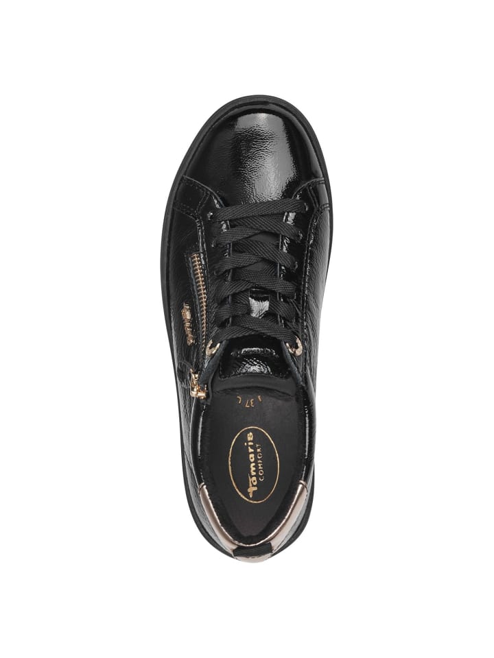 Кроссовки на шнуровке Tamaris COMFORT Sneaker, цвет BLACK PAT. — фото 2