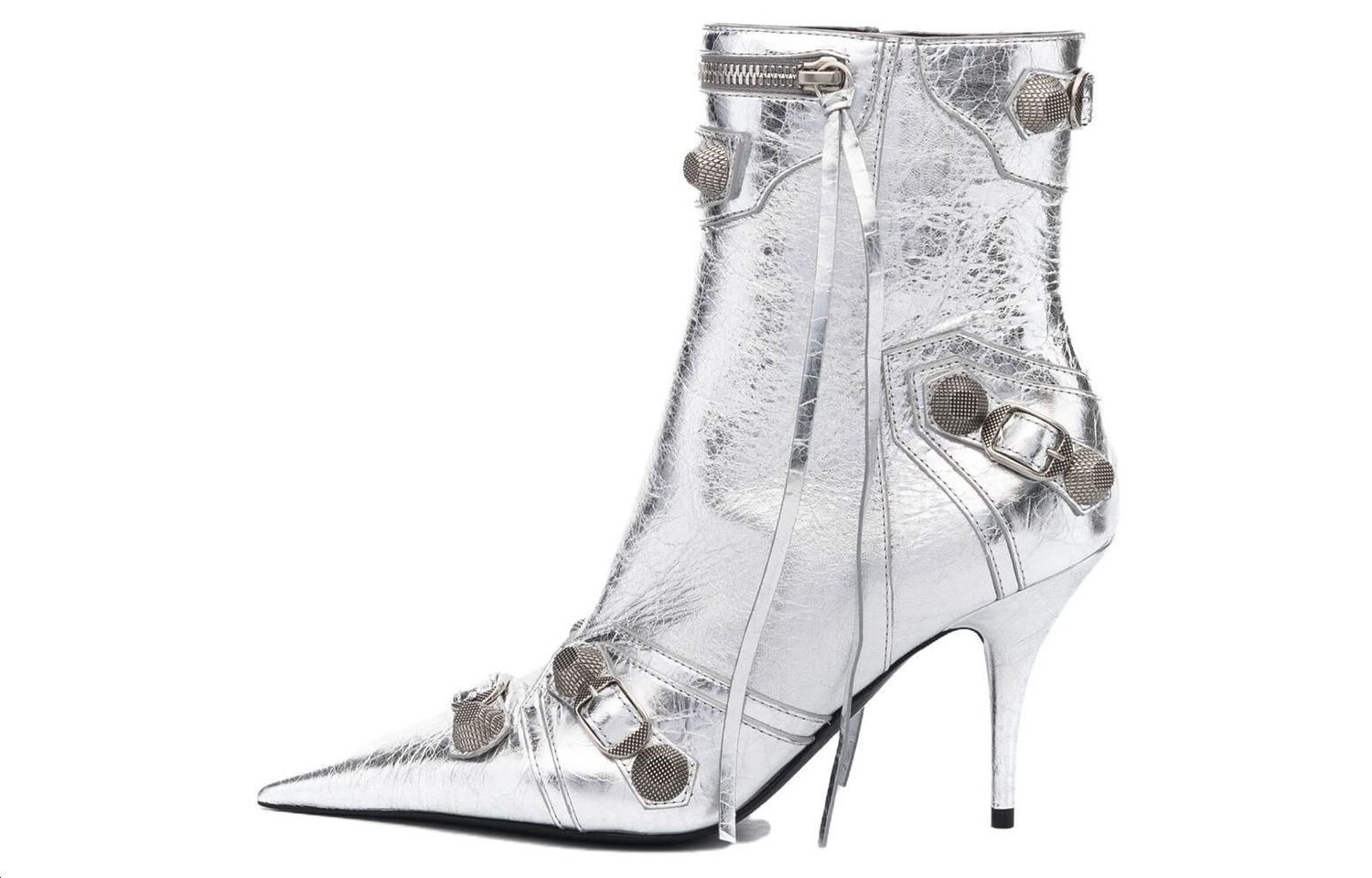 

Ботинки Balenciaga Cagole с металлическим эффектом, серебряный