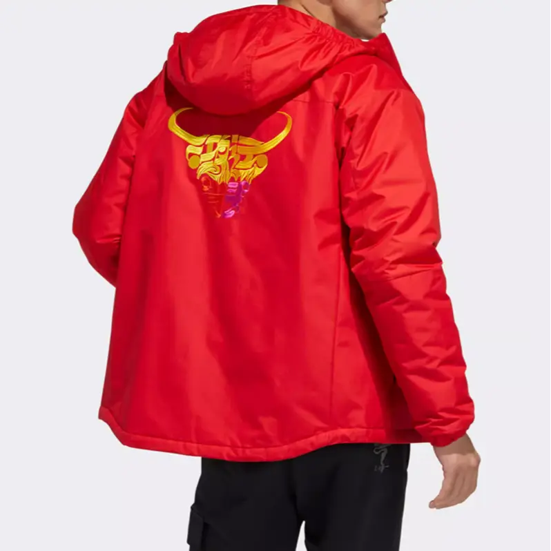 Куртка мужская красный Adidas — фото 2