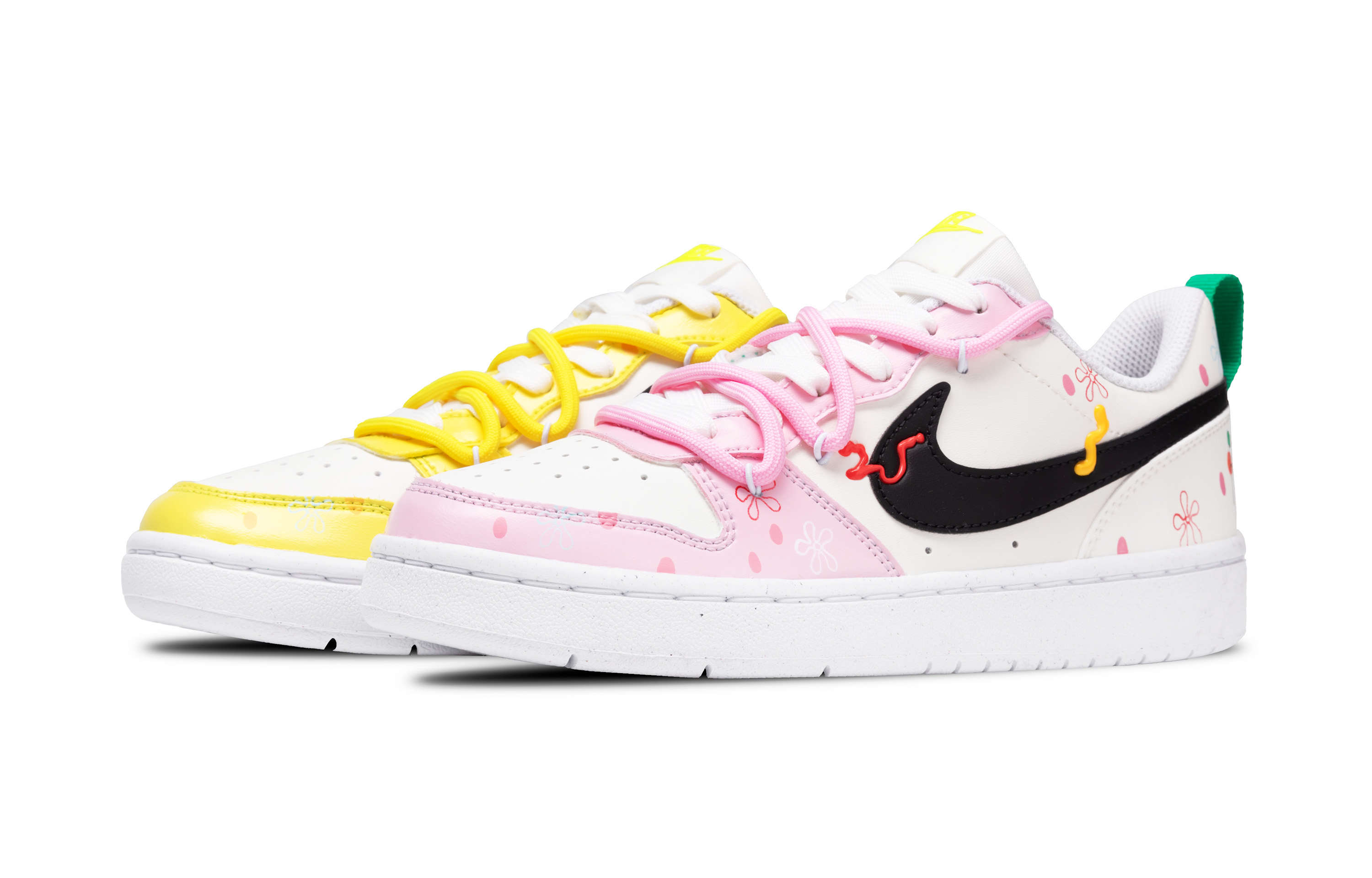 

Детские скейтерские кроссовки Court Borough для младших школьников Nike, желтый/розовый