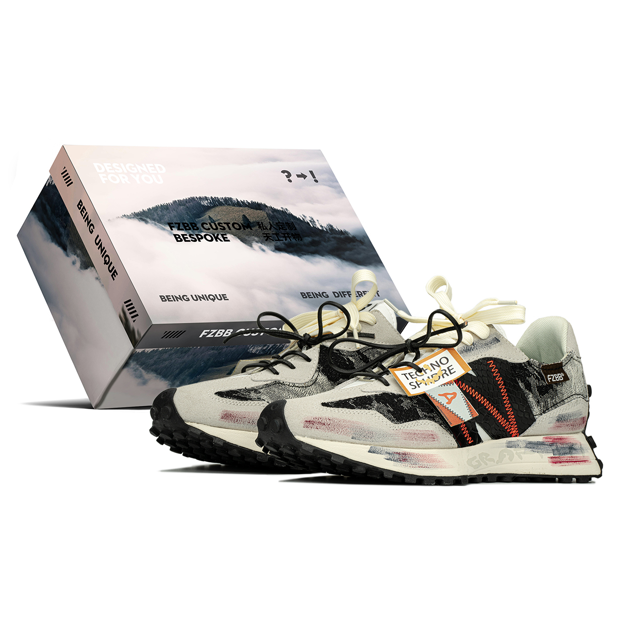

New Balance Кроссовки NB 327 нескользящие износостойкие низкие унисекс серо-черные, цвет Gray Black