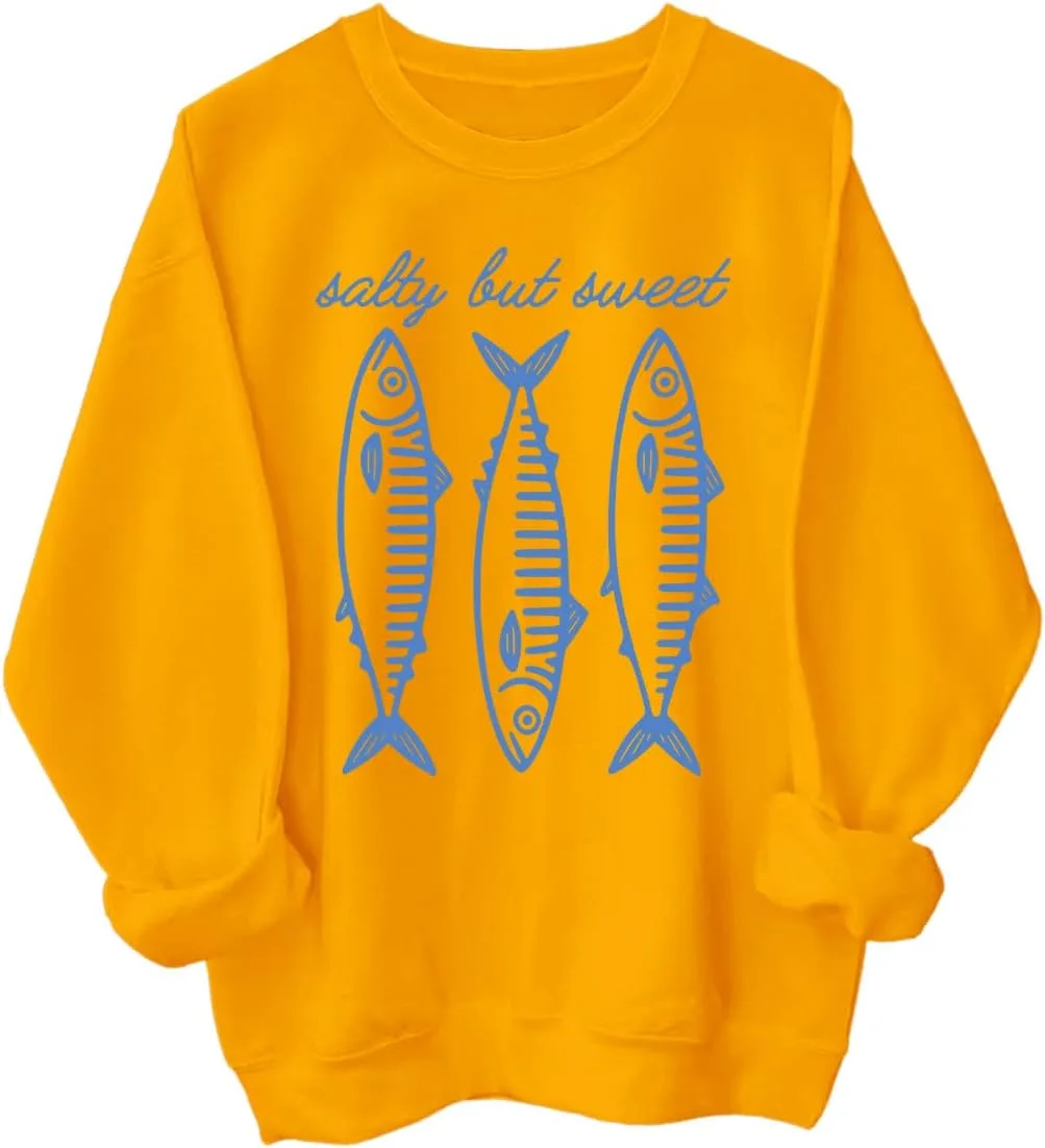 

Свитшард Sardines Unisex с принтом, Salty But Sweet Niaday