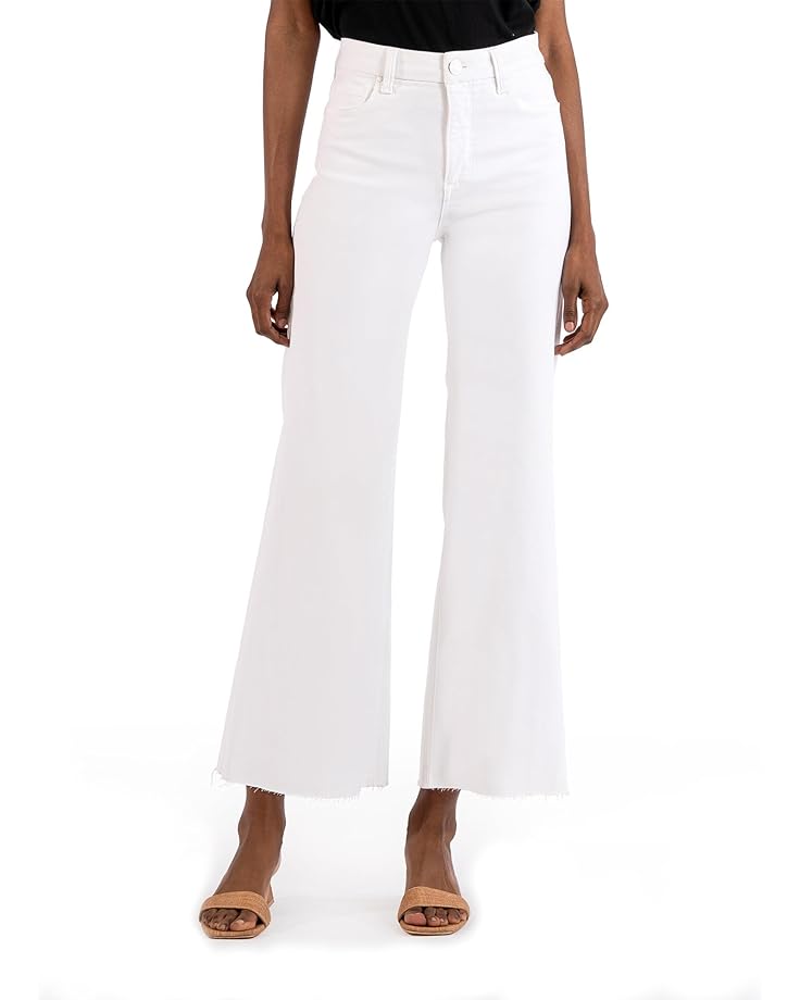 

Джинсы KUT from the Kloth Petite Meg High-Rise Fab AB Wide Leg Raw Hem in Optic White, цвет Optic White