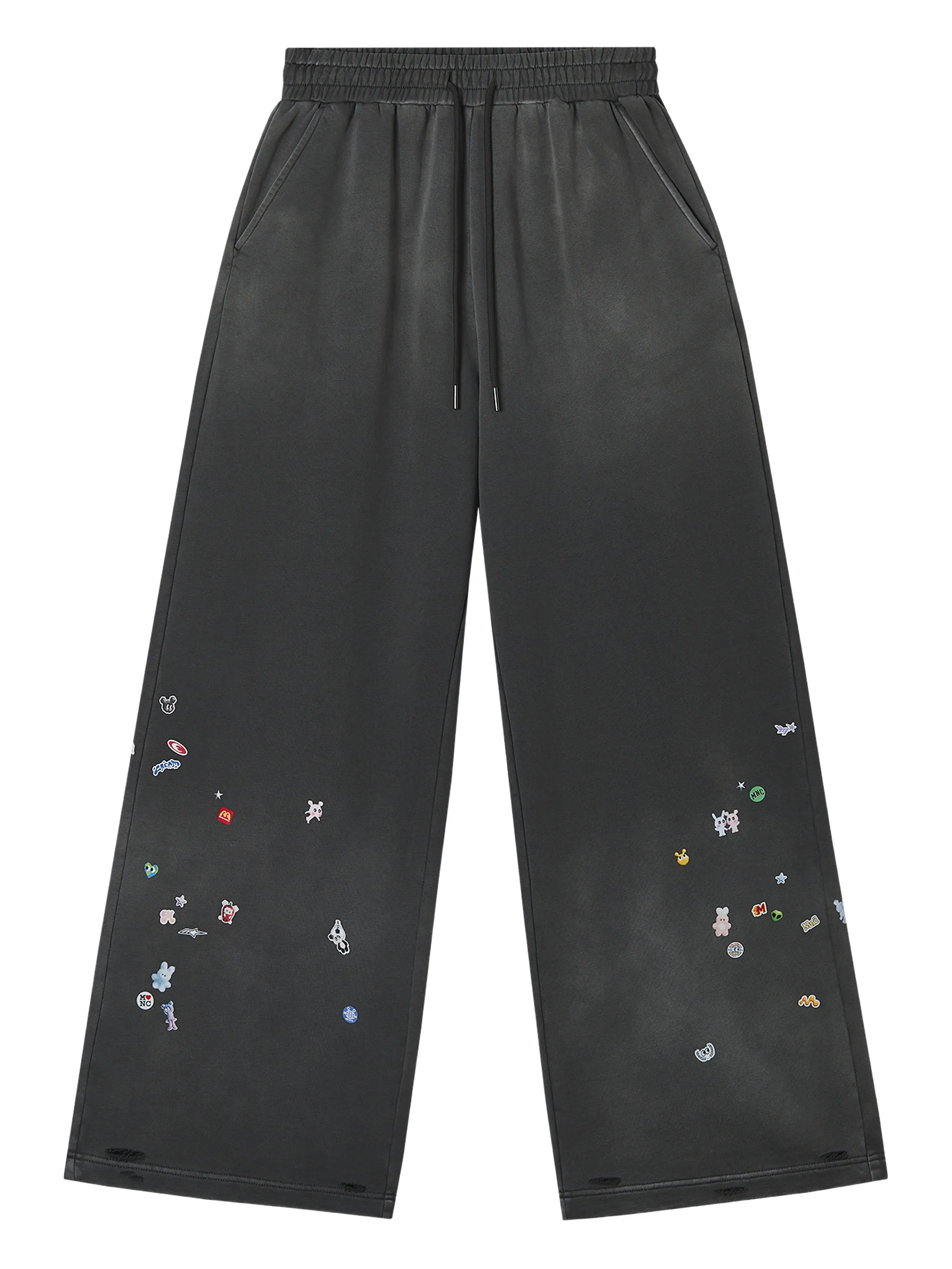 

Декорированные брюки палаццо Mini Cream, серый