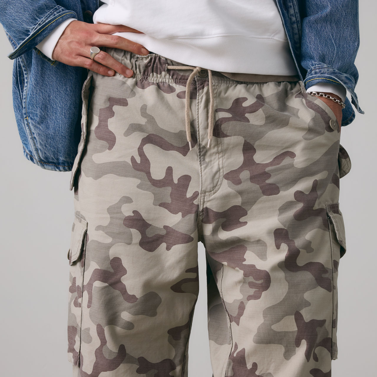 Мужские брюки-карго Baggy Field Levi's, Bader Camo - Brown — фото 2