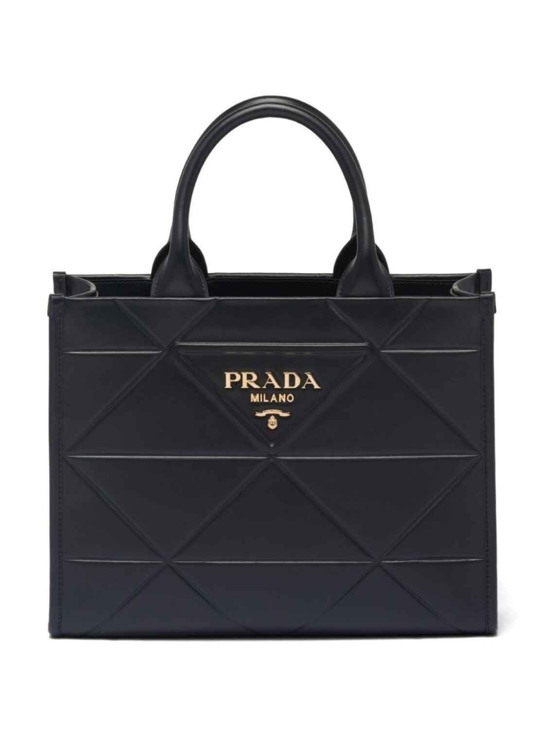 

Сумка-тоут Prada с тиснением, черный