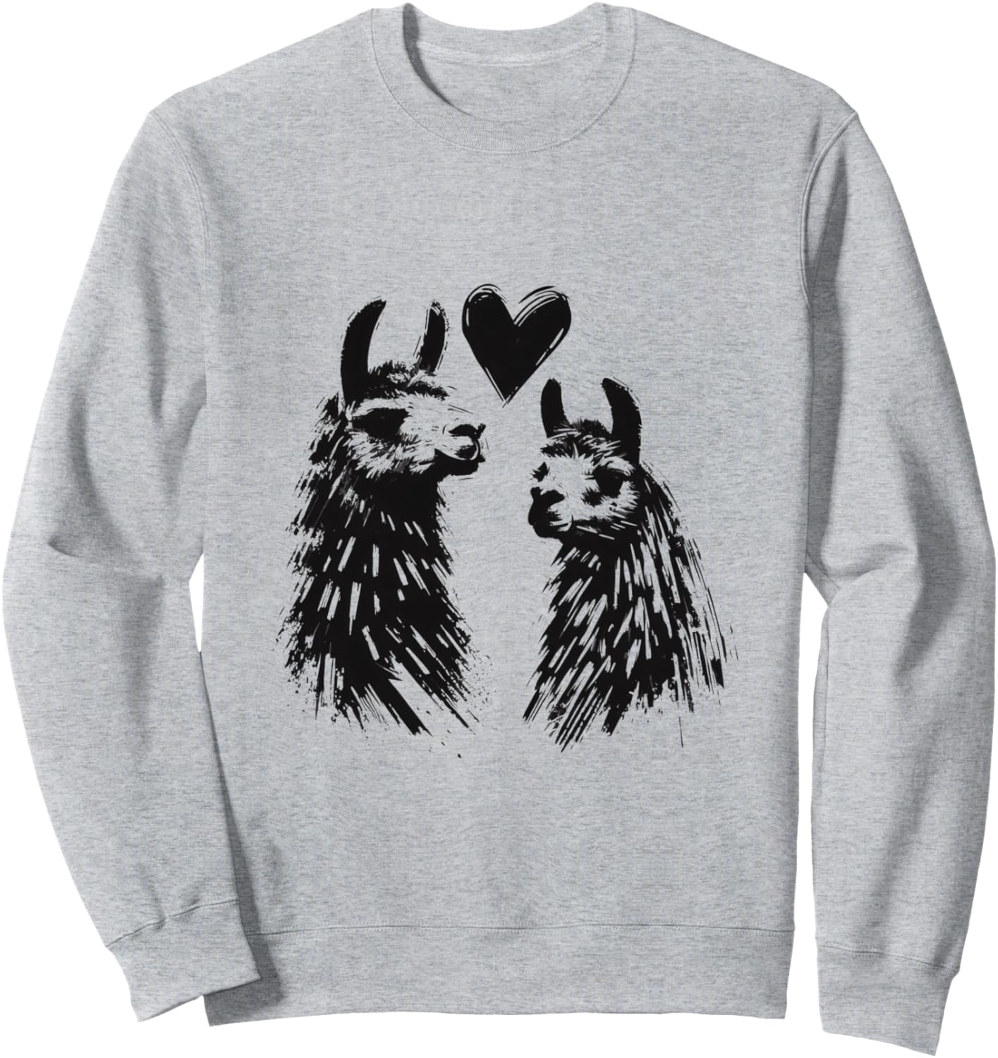 

Толстовка в стиле художественных мазков кисти Lama Love Lama Kunstliebhaber Kollektion Von Drosoman, серый