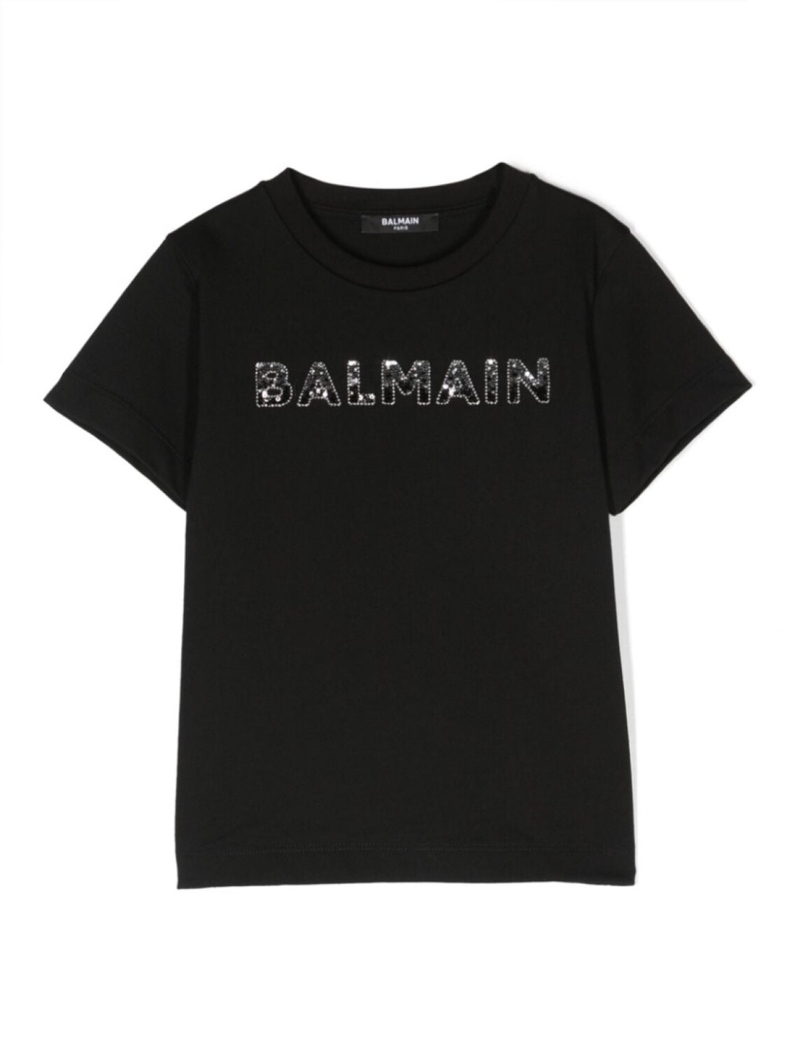 

Balmain Kids футболка с пайетками, черный