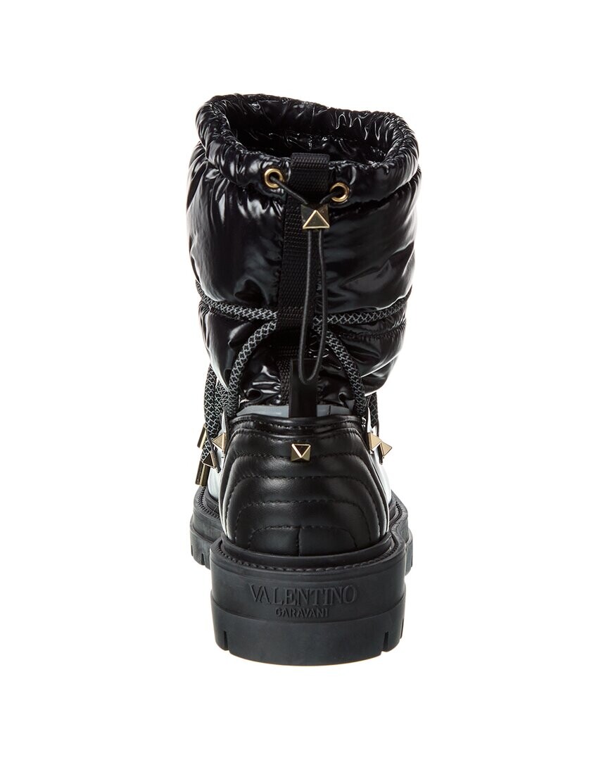 

Кожаные зимние ботильоны Valentino Rockstud, черный