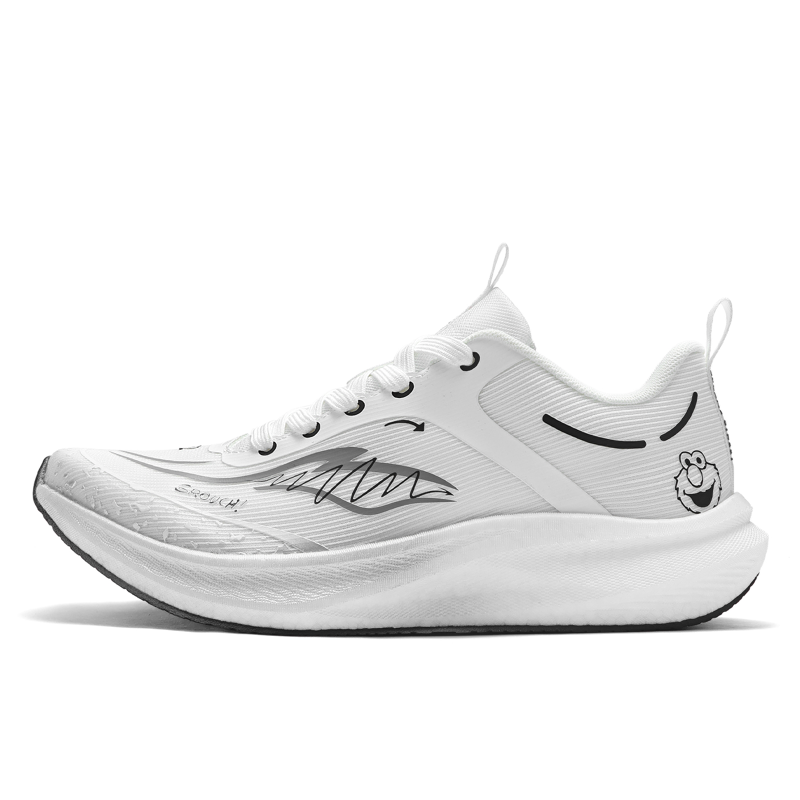 

SESAME STREET Низкие беговые кроссовки унисекс Aurora White Silver с карбоновой пластиной, цвет Aurora White Silver[Upgraded-Carbon Plate]