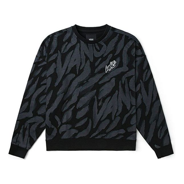 

Толстовка Vans Tiger Stripes Pattern Round Neck Pullover Black White VN0002BPYM7, белый