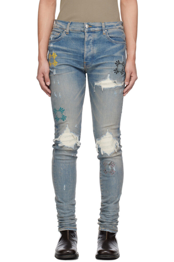

Синие джинсы MA Quad Cut Out MX1 AMIRI