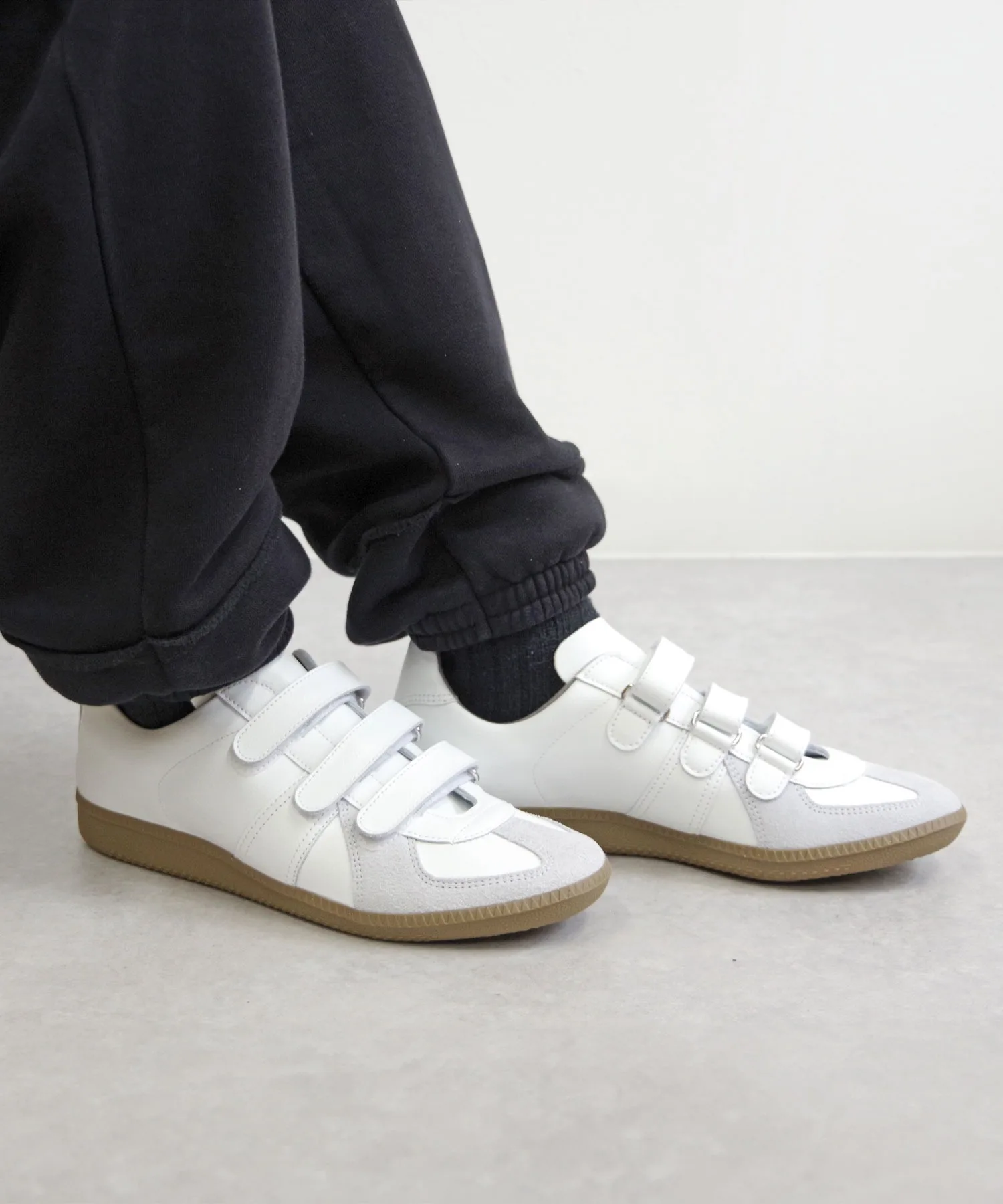 Унисекс кроссовки из натуральной кожи GERMAN TRAINER 1193E чёрные — фото 3