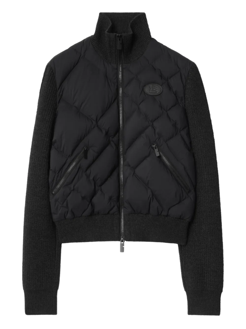 

Стеганая куртка из смесовой шерсти BURBERRY, черный