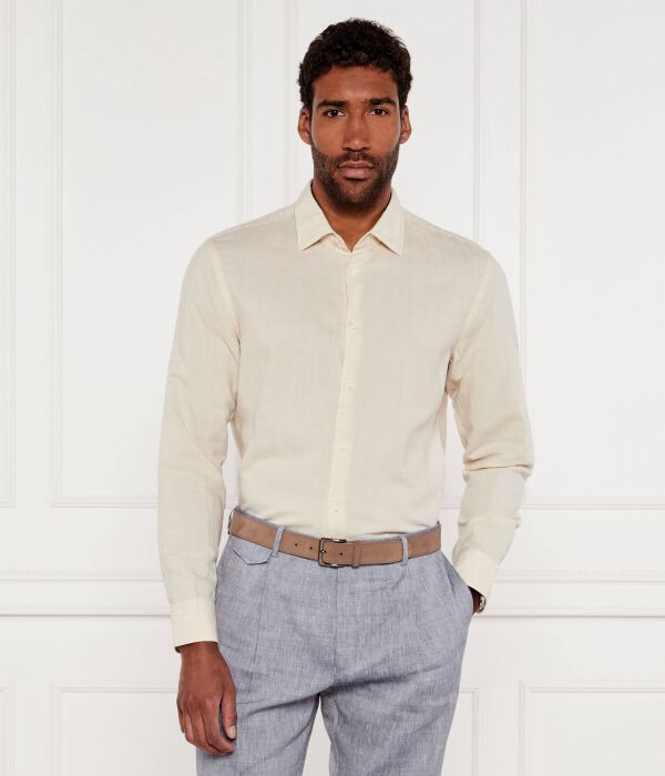 

Льняная рубашка c-hal-kent-c3-223 Casual fit Boss, желтый