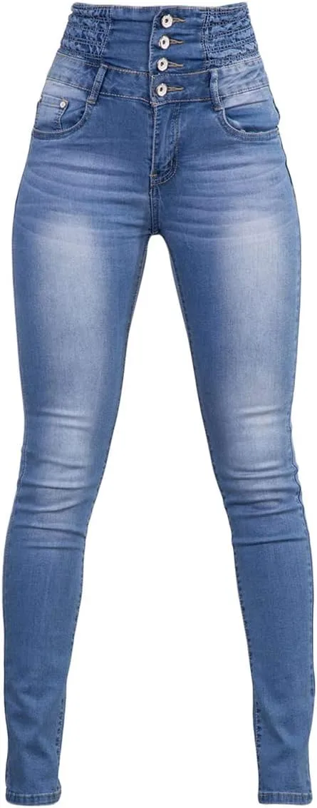 

Andongnywell женские джинсы high-rise slim-fit stretch plus size