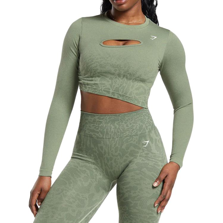 

GYMSHARK Футболка Women's Strong Green/Washed Green, Серый, GYMSHARK Футболка Women's Strong Green/Washed Green