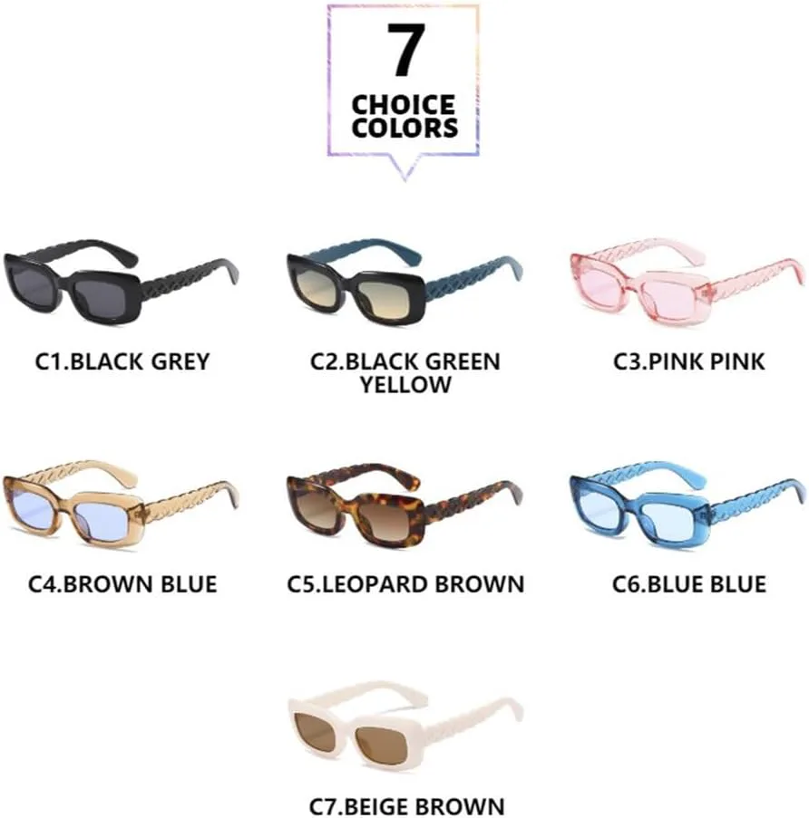 

Женские солнцезащитные очки прямоугольной формы, пластиковая оправа, оранжевый градиент, модные женские очки с защитой от УФ-излучения UV400 TKKTLLT, Brown