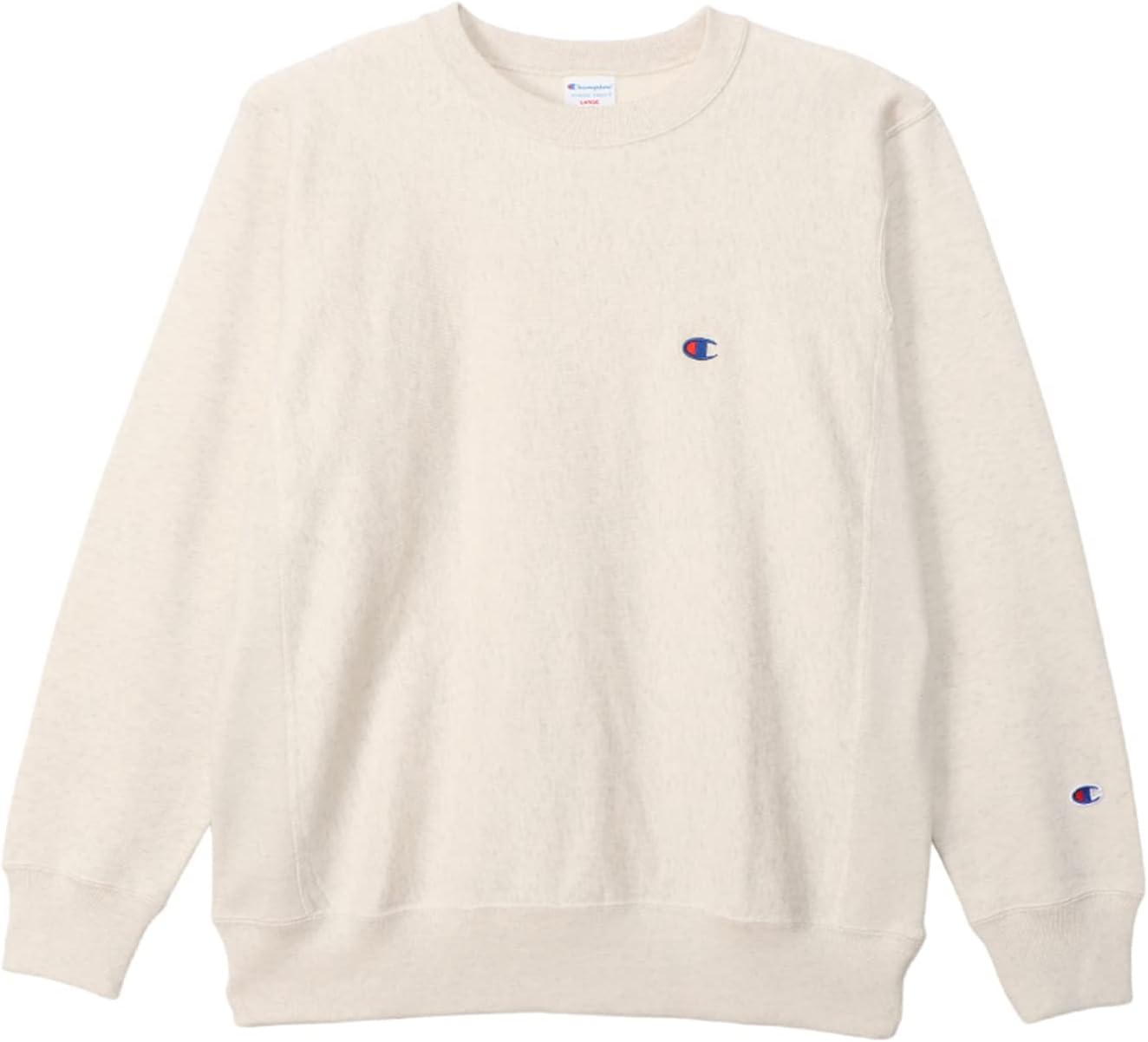 

Мужская толстовка Champion C3-Y031, с длинным рукавом, 100% хлопок, 283 г, свободный крой, флисовая подкладка, вышитый логотип One-Point, круглый вырез с обратным плетением (R), овсяный