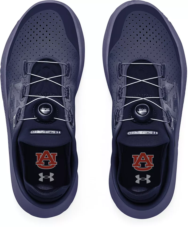 Мужские тренировочные кроссовки Under Armour Auburn Tigers Slipspeed Gear For Sports, темно-синий/белый — фото 2
