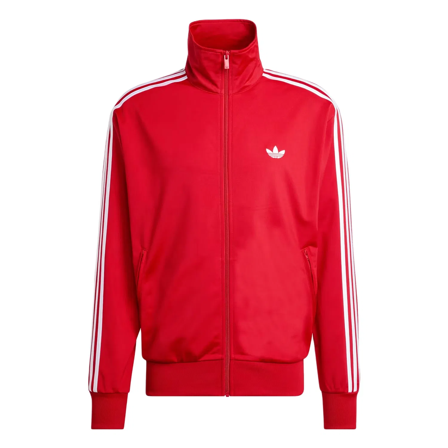 Худи на молнии с вышитым логотипом Adidas Originals, Lustrous Scarlet