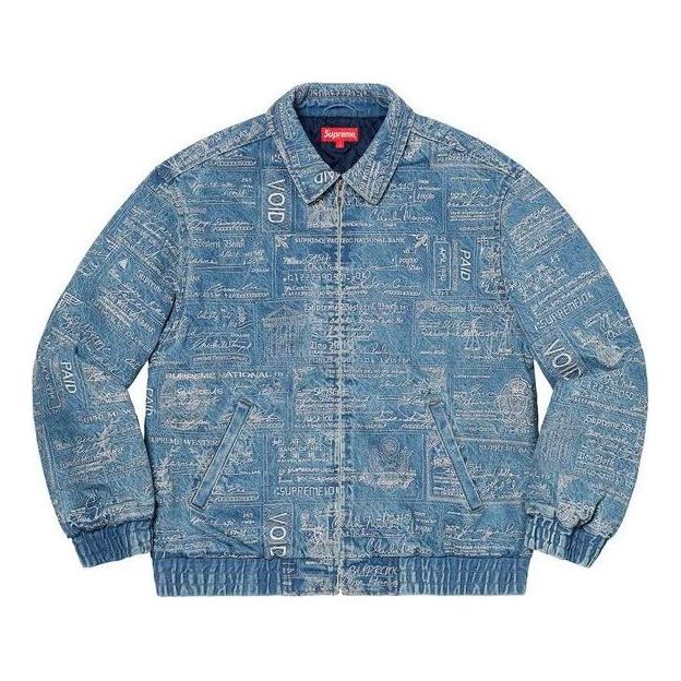 

Куртка Supreme Checks Embroidered Denim Jacket 'Teal'