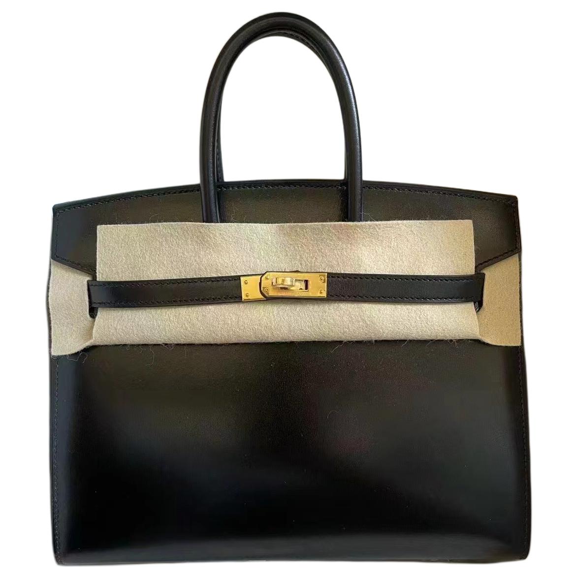 

Кожаная сумка Birkin Box Birkin Bag Regular Женская Нуар Черный HERMES
