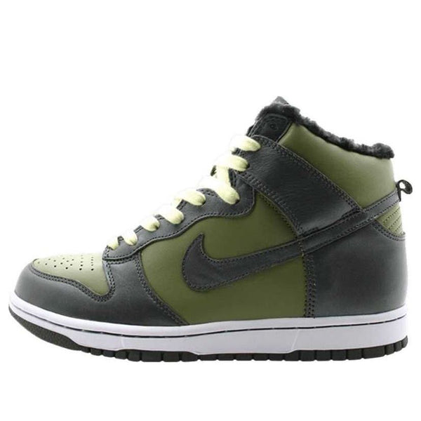 Кроссовки dunk hi 'pilgrim dark army white' Nike, зеленый