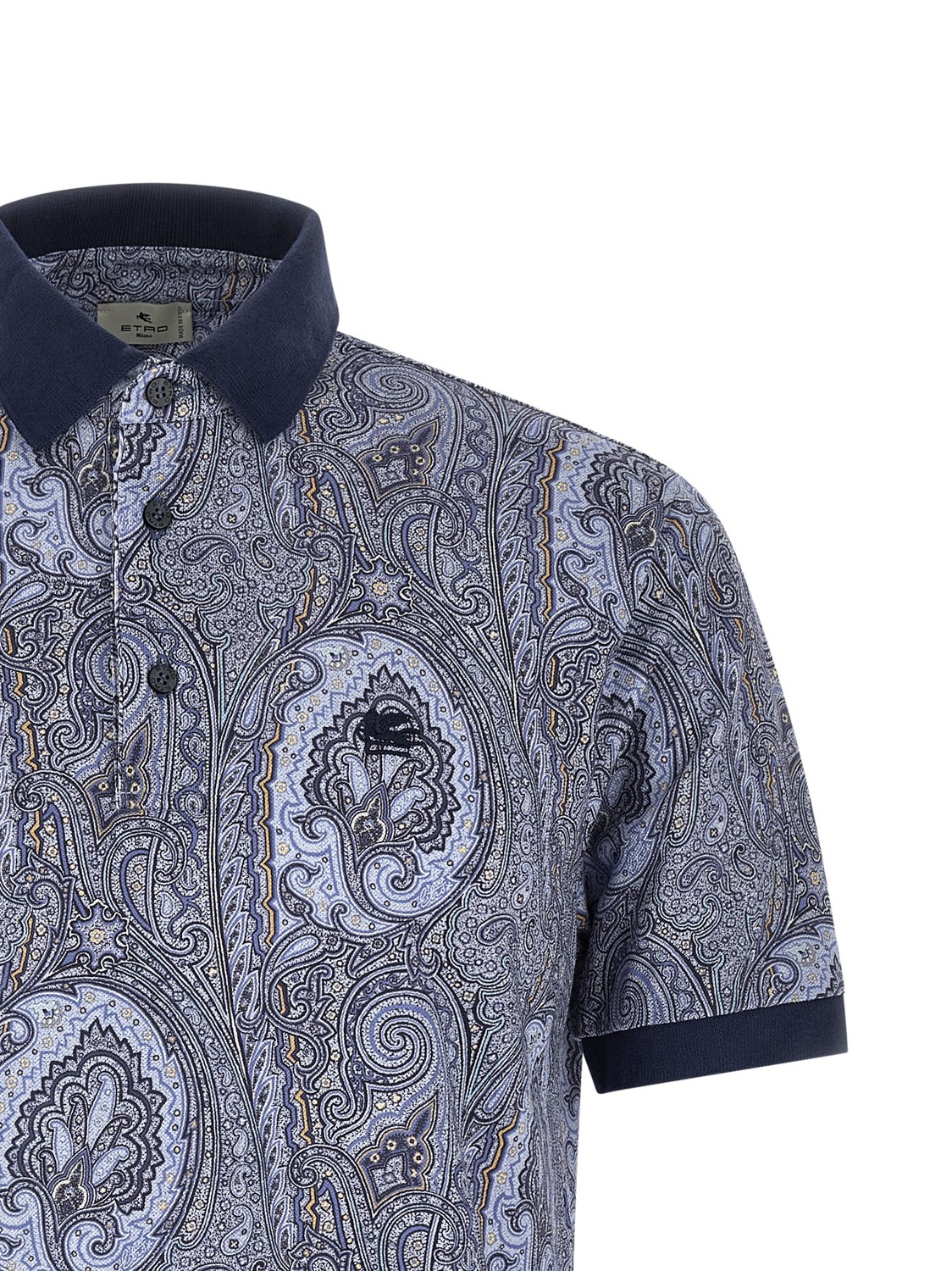 Поло с узором "Arnica Paisley" ETRO, синий — фото 3