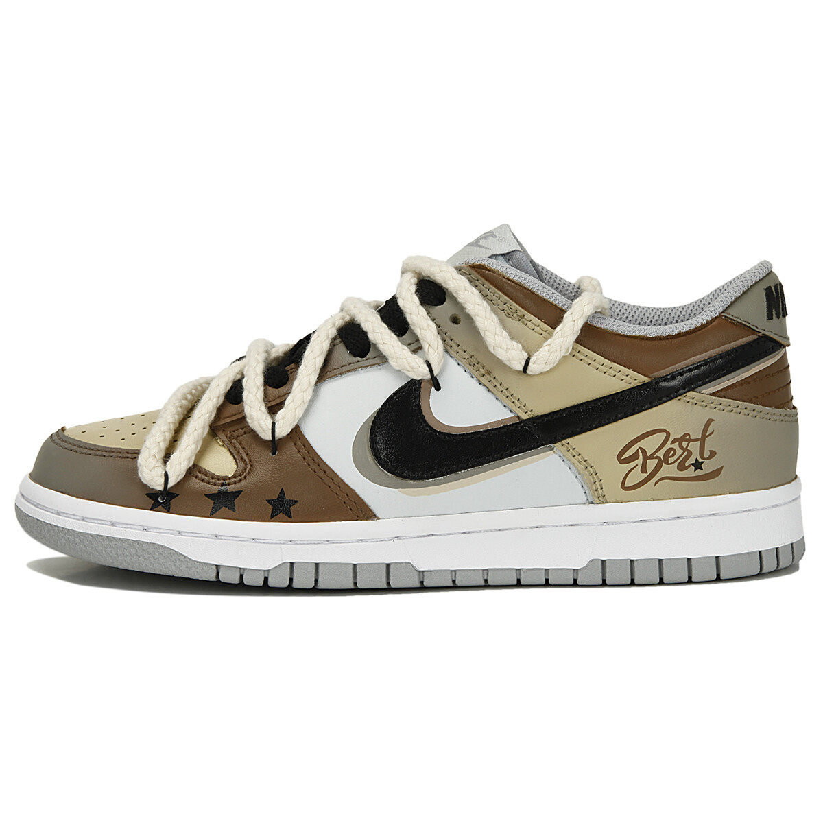 

Кроссовки Nike Dunk Skateboarding Shoes Women's Low-top Gray/Blue, коричневый
