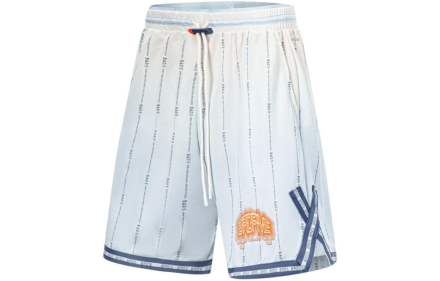 

Badfive повседневные шорты мужские Cloud Porcelain Blue Off-white Lining, голубой