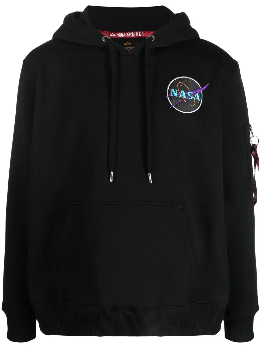 

Худи с графичным принтом Alpha Industries, черный