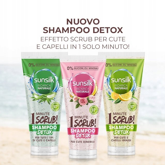 Детокс-шампунь-СКРАБ за 1 минуту с алоэ SUNSILK 200 мл - свежесть и питание — фото 2
