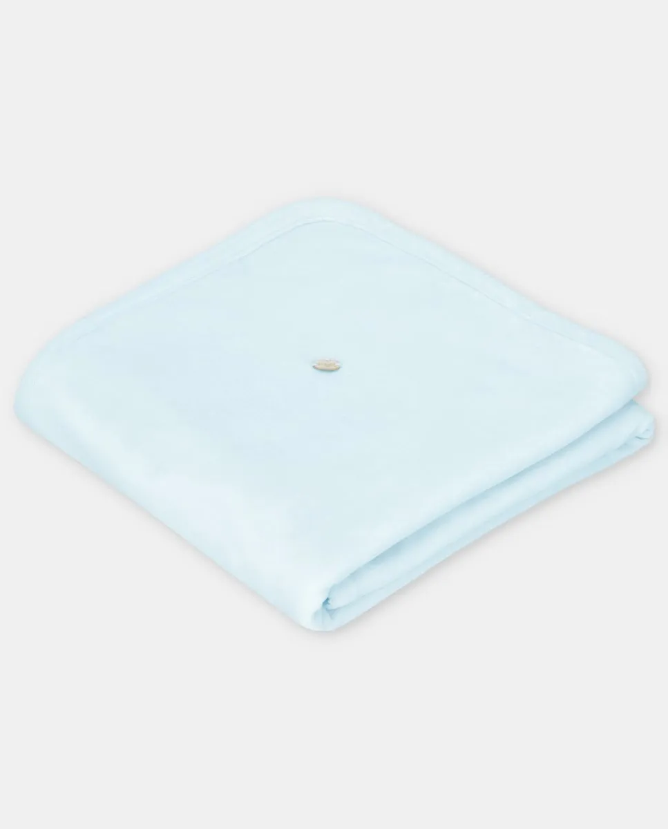 

Бархатная детская шапочка светло-голубого сероватого цвета Martín Aranda