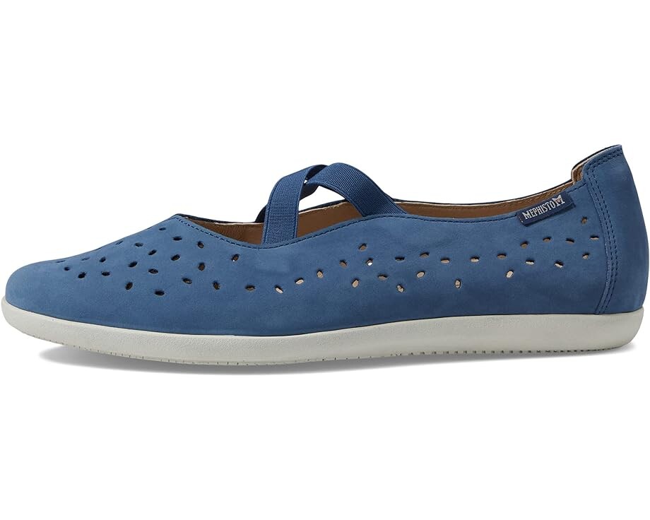 Туфли на плоской подошве Mephisto Karla Perf, цвет Denim Nubuck — фото 4