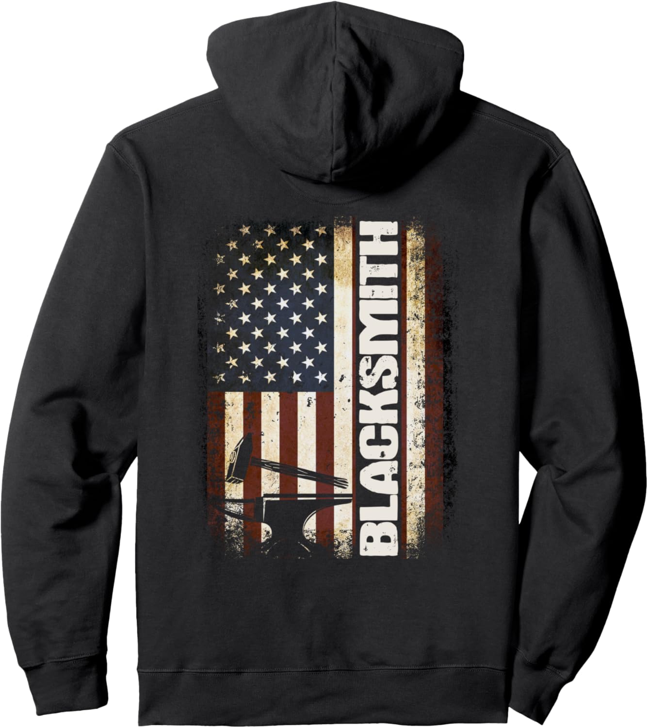 

Толстовка с изображением кузнеца на спине Blacksmith'S Gift, черный