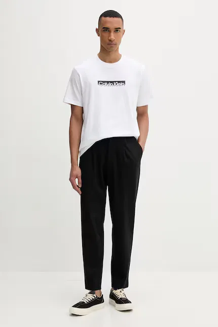 Брюки из вискозы Calvin Klein, черный — фото 2