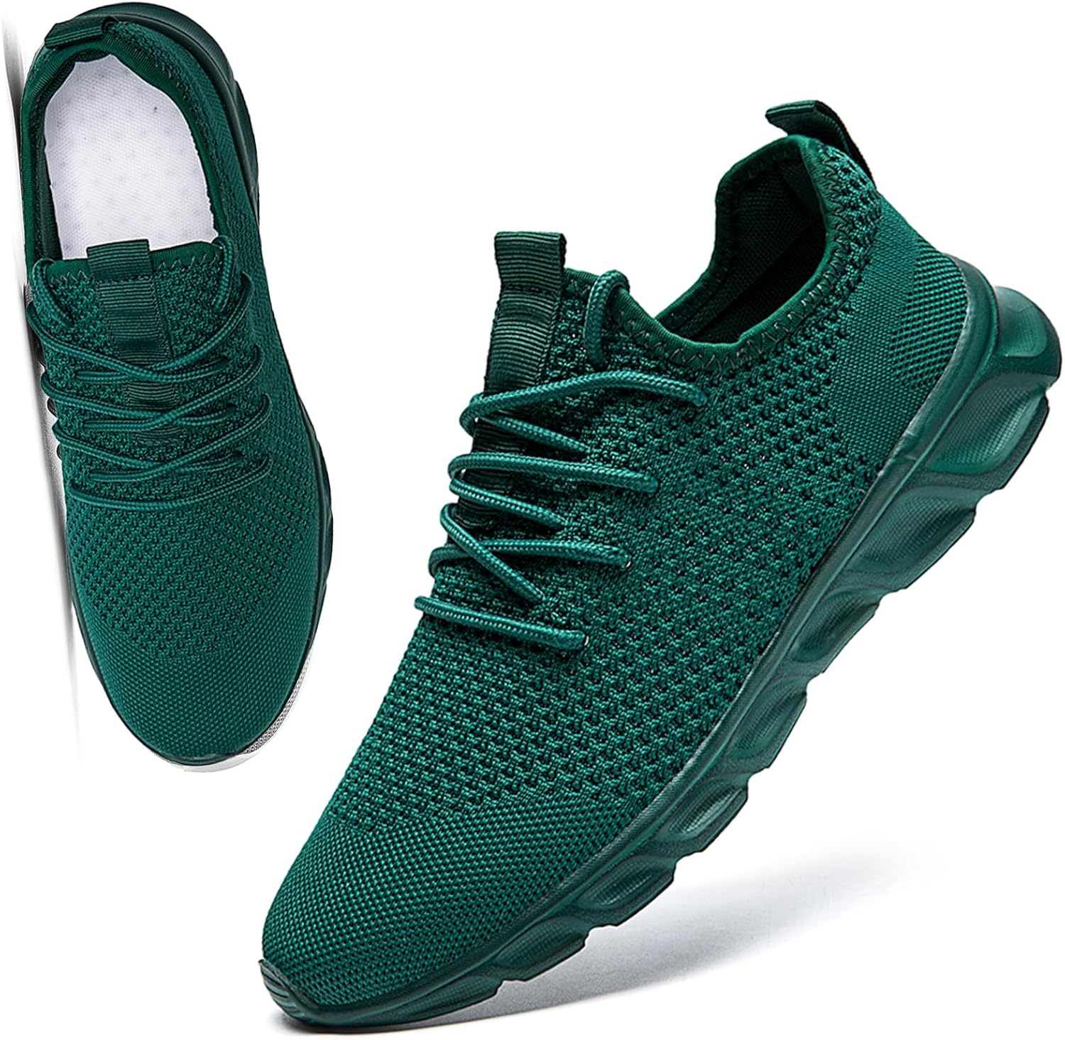 

Женские и мужские беговые кроссовки, теннисные кеды, обувь для спортзала, удобная обувь без шнурков, унисекс, для тренировок и ходьбы Vlhgcg, зеленый