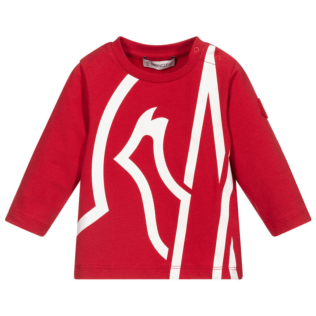 

Красная футболка LS Moncler, красный